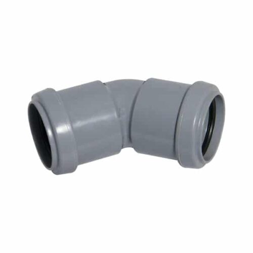 40mm Grey Push Fit Waste 135 Degree Bend Floplast WP19G Speedy Plastics